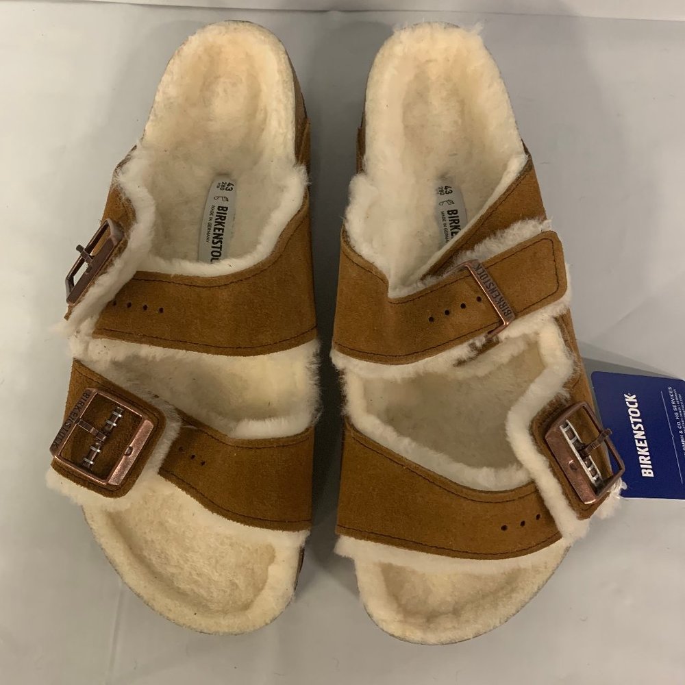 Birkenstock Men's Arizona Fur Tan Sandals